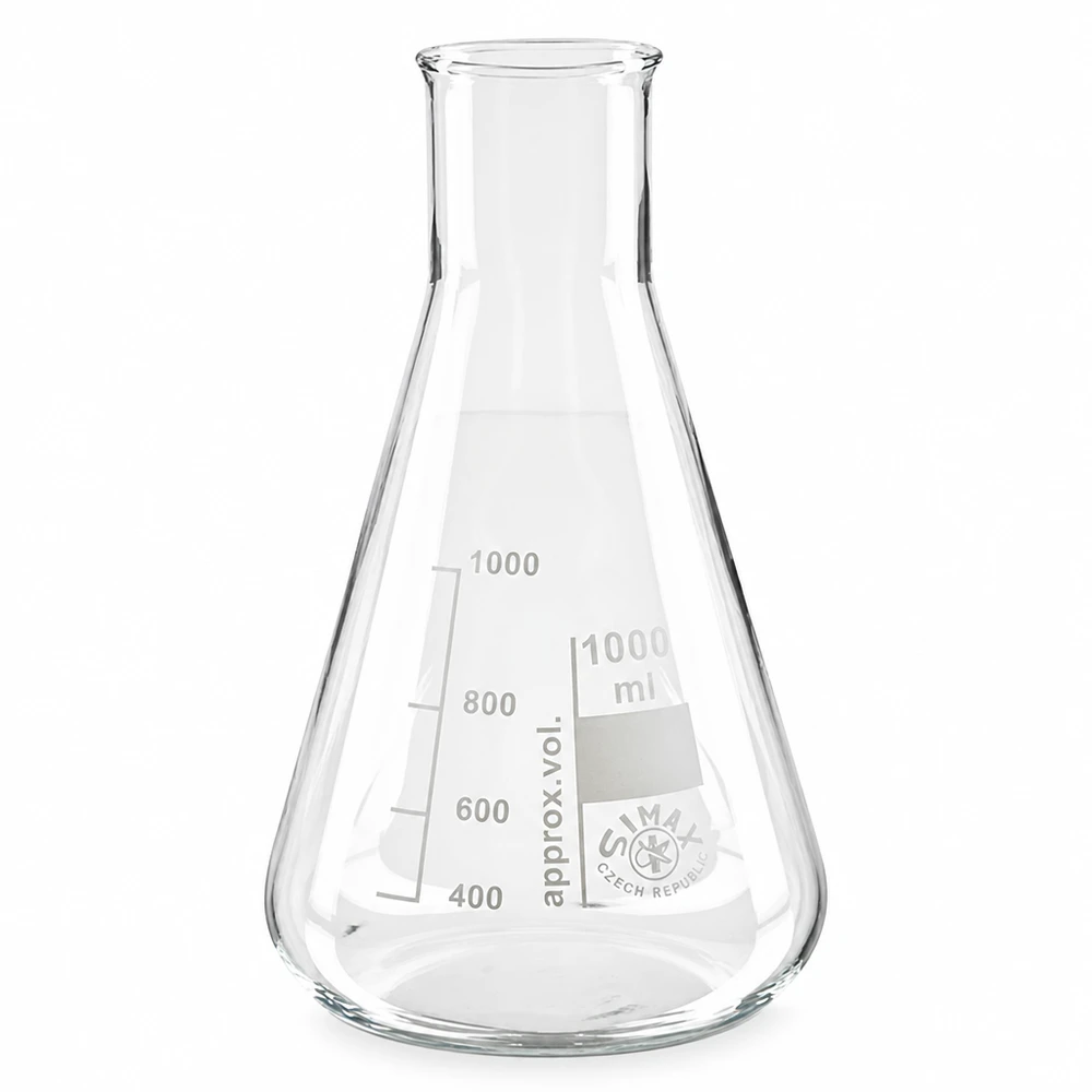 Kolba Erlenmeyera z szeroką szyjką 300 ml Kolba Erlenmeyera z szeroką szyjką 300 ml