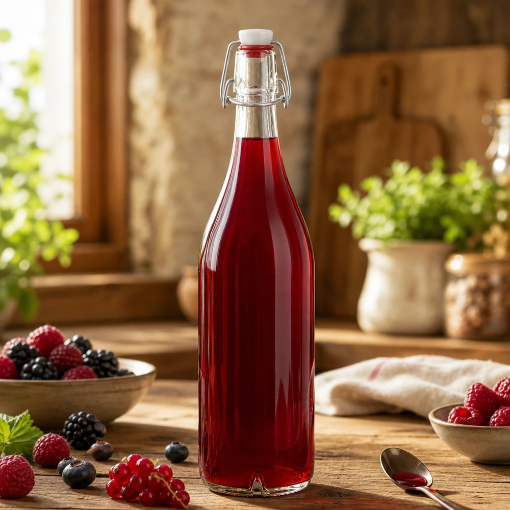 Szklana butelka 1000 ml i zamknięcie z uchwytem PVC UNiTWIST