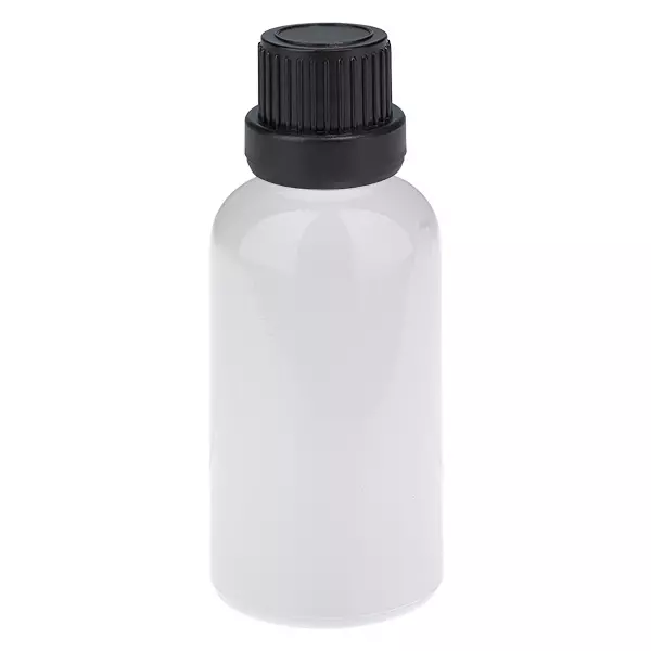 Butelka 30 ml, zakrętka 11 mm, czarna, zabezpieczenie przed otwarciem przez dzieci WhiteLine UT18/30