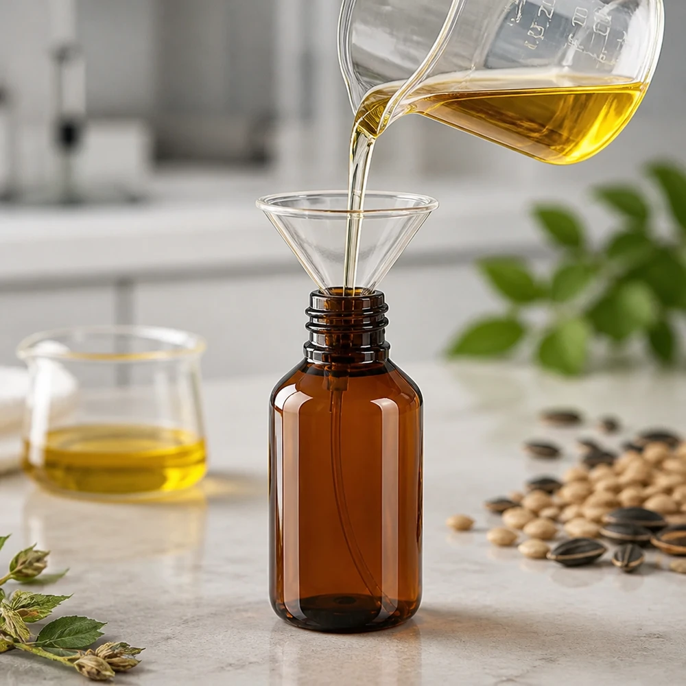 Butelka PET 100 ml z atomizerem czarna Nachfüllbare 100ml PET Flasche mit schwarzem Feinnebel Zerstäuber für Kosmetiköle