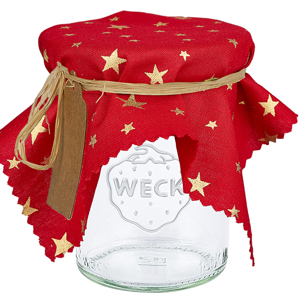 Tkanina serwetka gwiazdki czerwony kwadrat 150x150mm