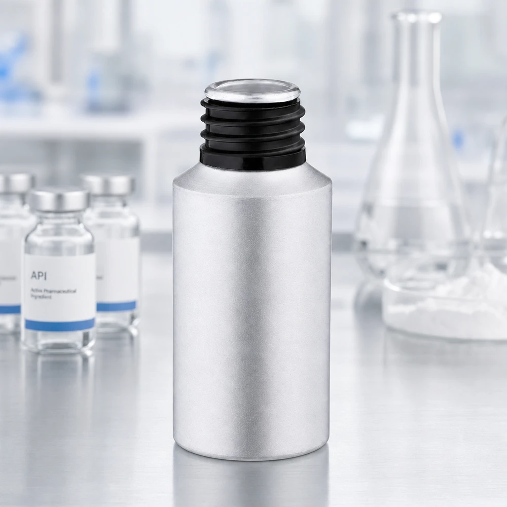 Butelka z wytrawionego aluminium o pojemności 30 ml i cylindrycznym kształcie jest idealna do zastosowań mobilnych i podróży.