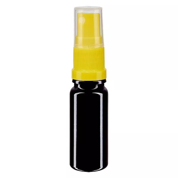 Butelka apteczna viol. 10ml nasadka rozpylająca żółta