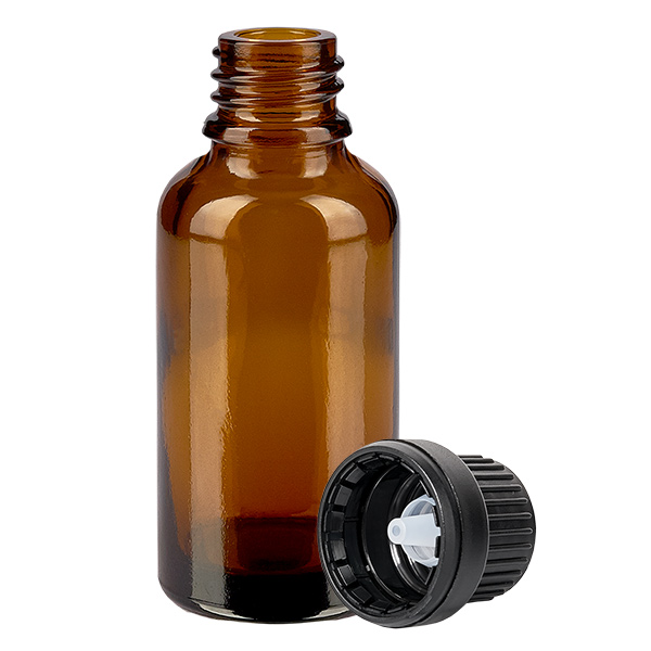 30 ml butelka z zakraplaczem 2 mm czarna OV BrownLine UT18/30