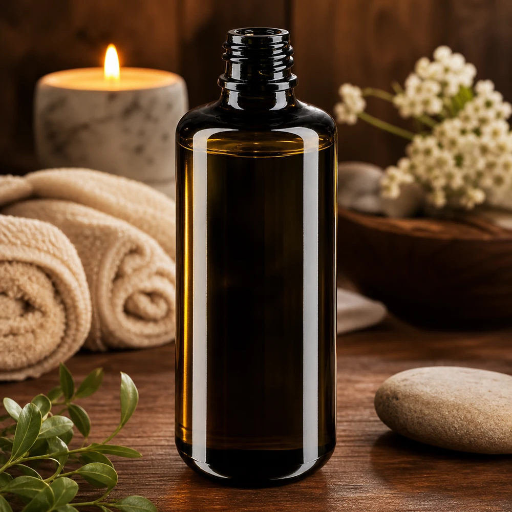 Butelka z fioletowego szkła 100ml DIN 18 (Mironglas) Wysokiej jakości butelka z zakraplaczem Orion o pojemności 100 ml wykonana z fioletowego szkła Miron do zastosowań w aromaterapii i odnowie biologicznej.