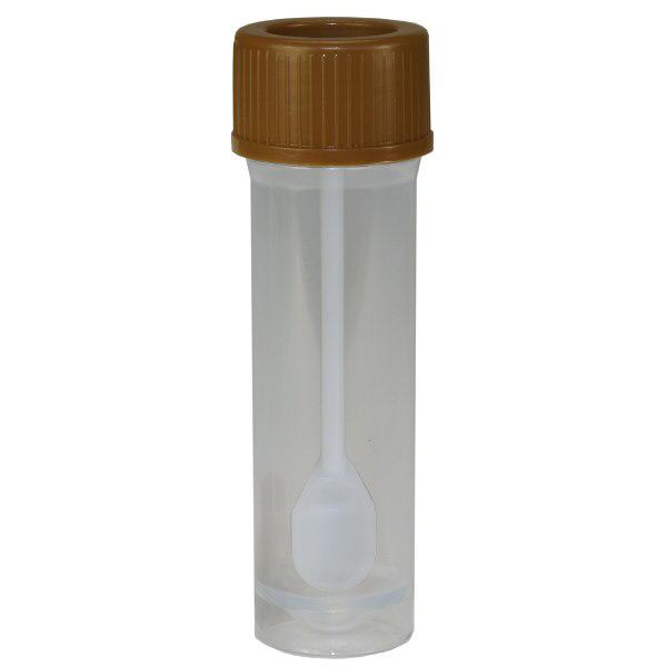 Pude&#322;ko na pr&#243;bki z wbudowan&#261; &#322;y&#380;eczk&#261; (rurka krzese&#322;kowa)