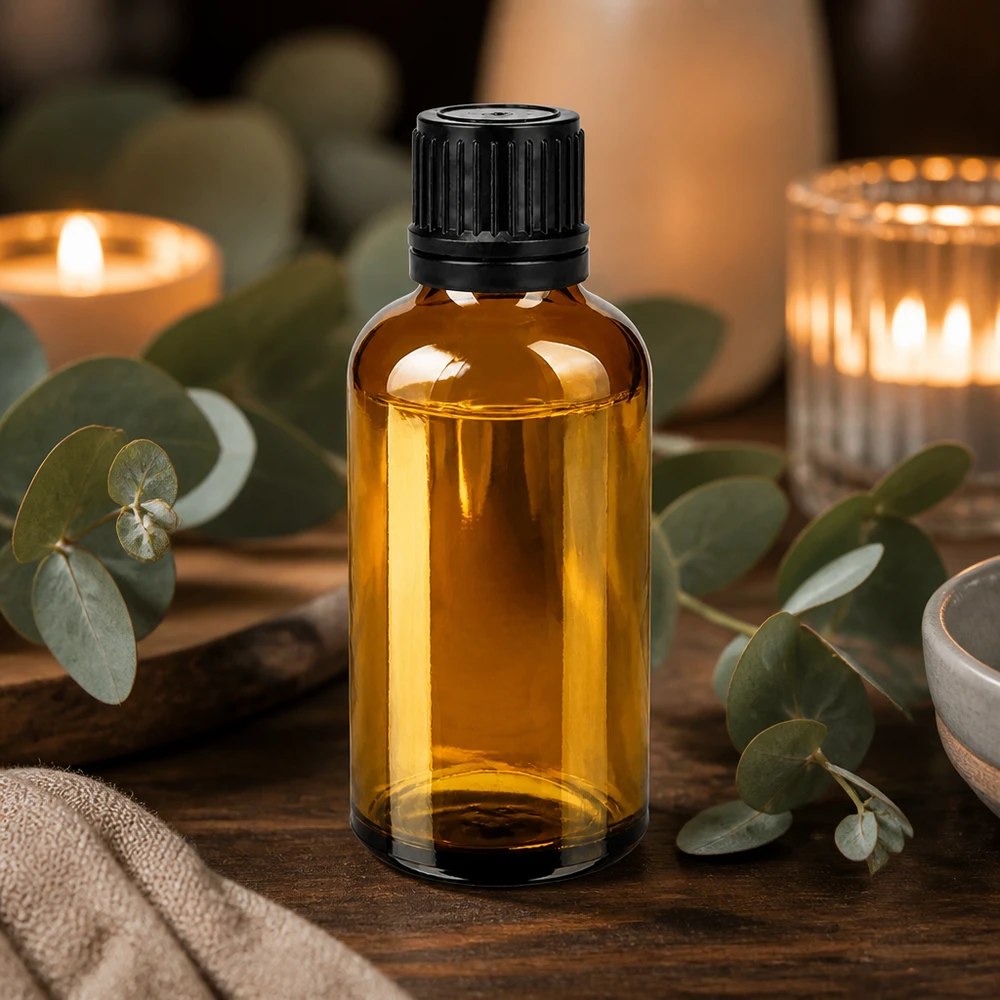 Butelka 50 ml 11 mm SV czarna OV BrownLine UT18/50 Wysokiej jakości szklana butelka BrownLine o pojemności 50 ml z ochroną UV i czarną zakrętką dla farmacji