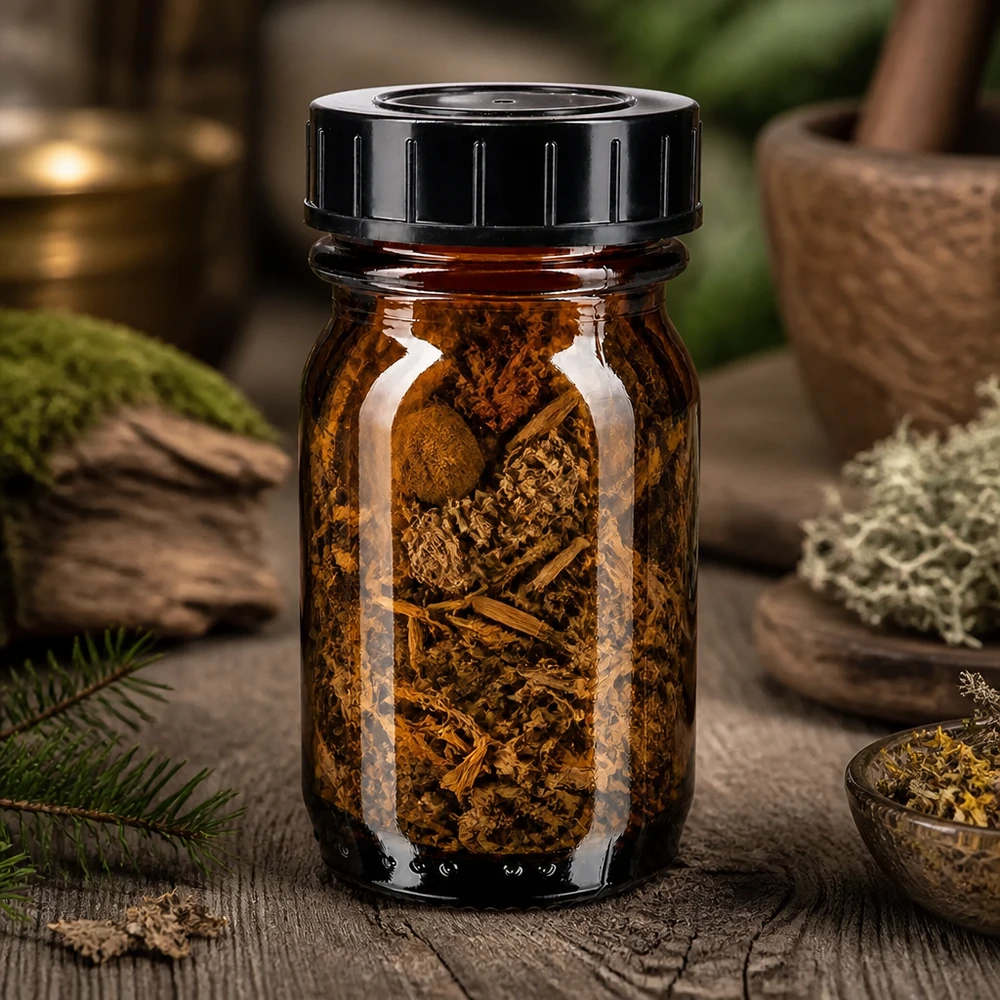 Butelka z szeroką szyjką o pojemności 30 ml z bursztynowego szkła z zakrętką Słoiki o pojemności 30 ml wykonane z wysokiej jakości bursztynowego szkła zapewniają optymalne przechowywanie ziół.