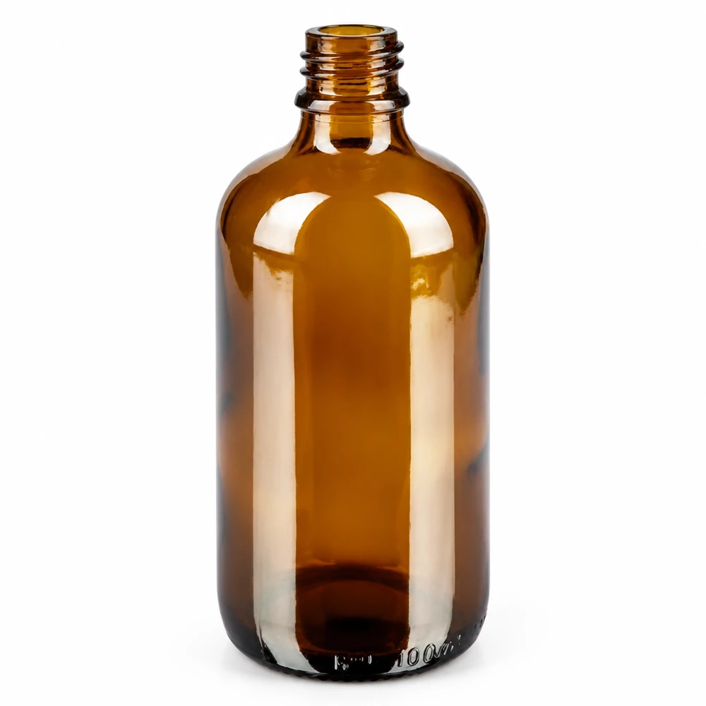 Butelka 100 ml 11 mm SV biała STD BrownLine UT18/100 Pusta butelka aptekarska 100 ml wykonana z bursztynowego szkła z gwintem 11 mm do substancji wrażliwych na światło