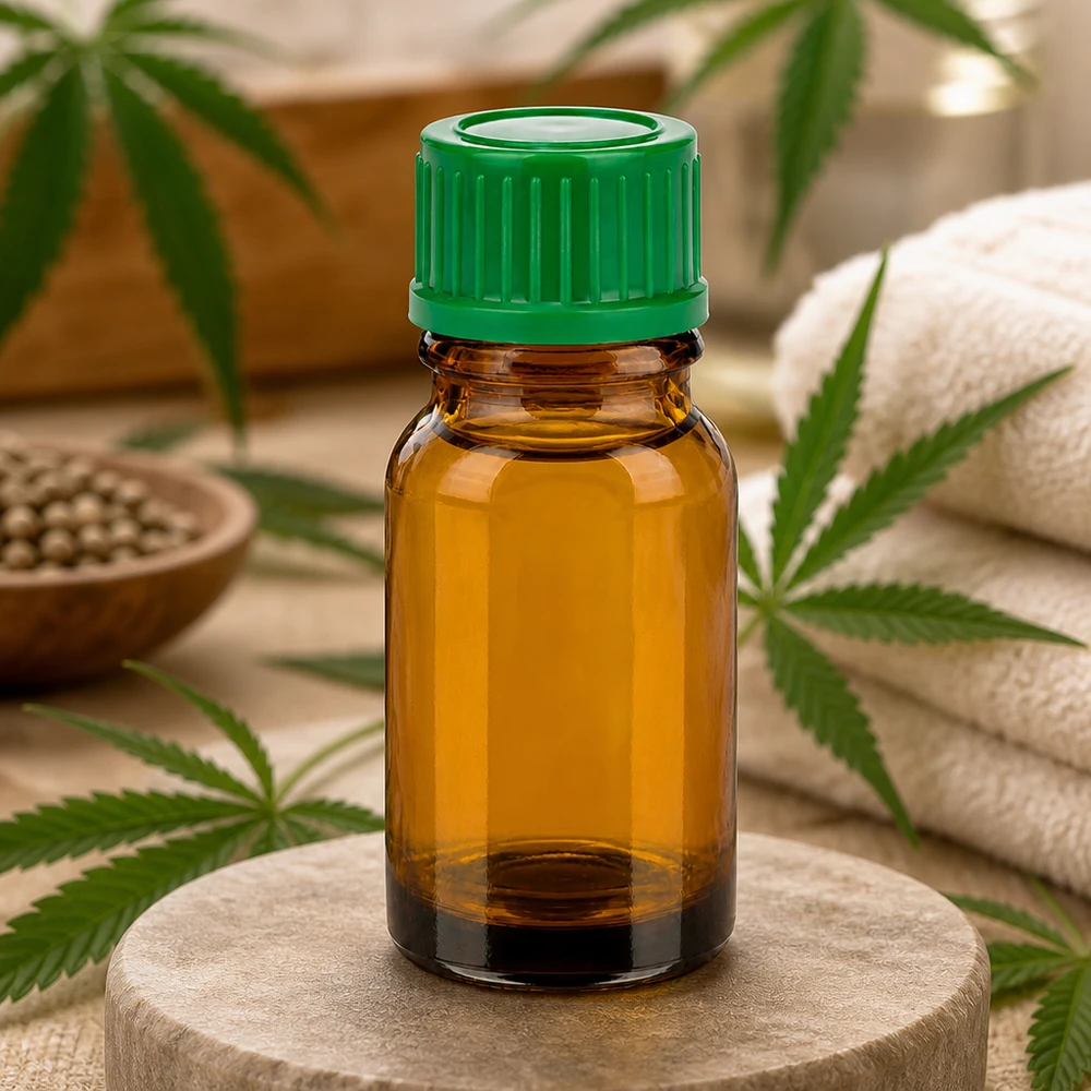 Butelka szklana Premium 10 ml z serii BrownLine z zieloną nakrętką do zastosowań profesjonalnych