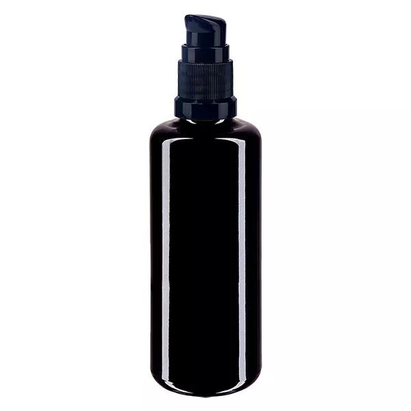 Butelka apteczna viol. 50ml zakrętka z pompką czarna St Butelka apteczna viol. 50ml zakrętka z pompką czarna St