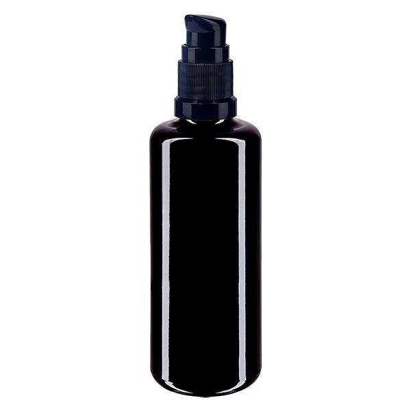 Butelka apteczna viol. 50ml zakrętka z pompką czarna St Butelka apteczna viol. 50ml zakrętka z pompką czarna St