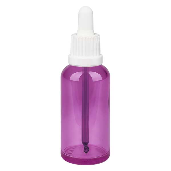 Butelka z pipet&#261; 50 ml z bia&#322;&#261; zakr&#281;tk&#261; Originality PurpleLine UT18/50