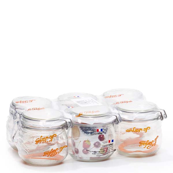500ml Vorratsglas "Super" mit Bügelverschluss Le Parfait® Le Parfait Super słoik do przechowywania 500 ml z uchylną pokrywką 6-częściowy zestaw słoików do przechowywania z Francji