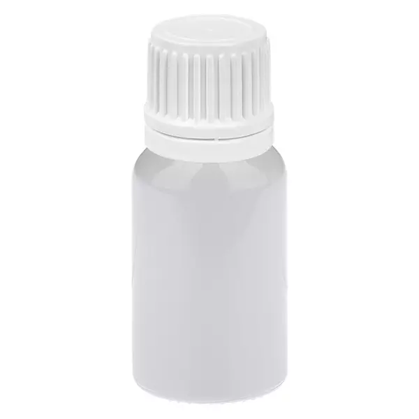Butelka z zakraplaczem 10 ml, 0,7 mm, biała, nakrętka zabezpieczająca przed otwarciem przez dzieci WhiteLine UT18/10