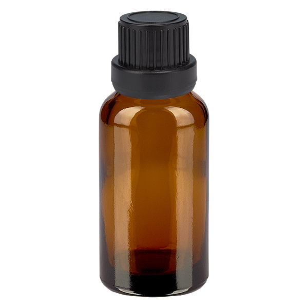 20 ml butelka z kroplomierzem 2 mm czarna OV BrownLine UT18/20