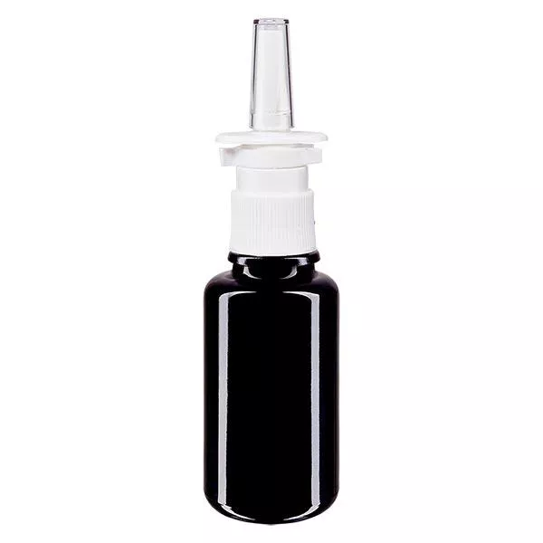 Butelka apteczna viol. 20ml atomizer do nosa biały St Butelka apteczna viol. 20ml atomizer do nosa biały St