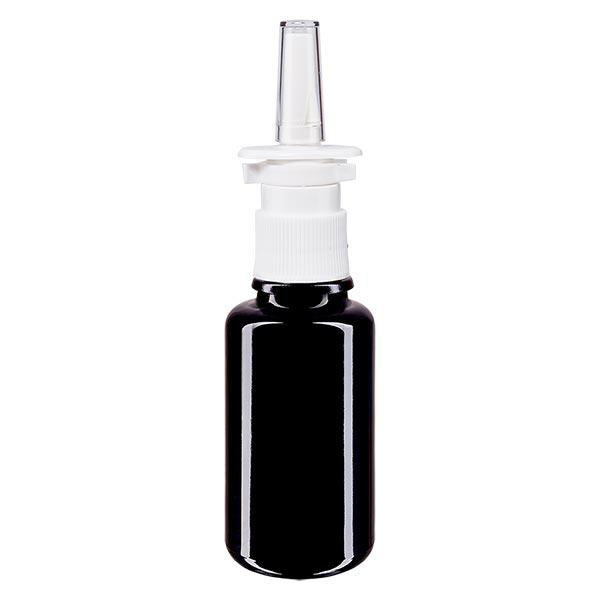 Butelka apteczna viol. 20ml atomizer do nosa biały St Butelka apteczna viol. 20ml atomizer do nosa biały St
