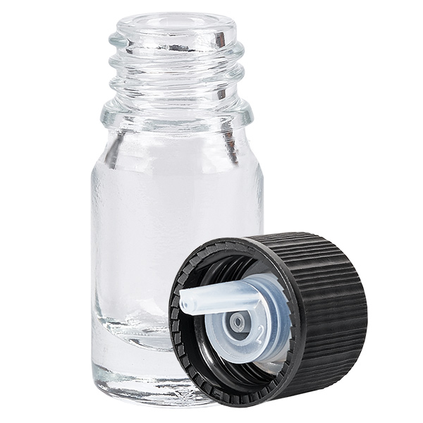 Butelka z zakraplaczem 5 ml 1 mm czarna STD ClearLine UT18/5