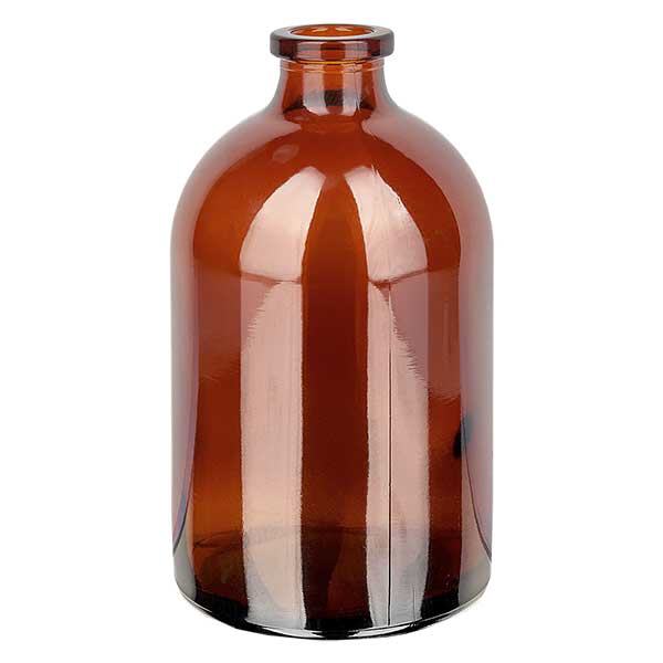 Butelka iniekcyjna z bursztynowego szkła 100 ml Butelka iniekcyjna z bursztynowego szkła 100 ml