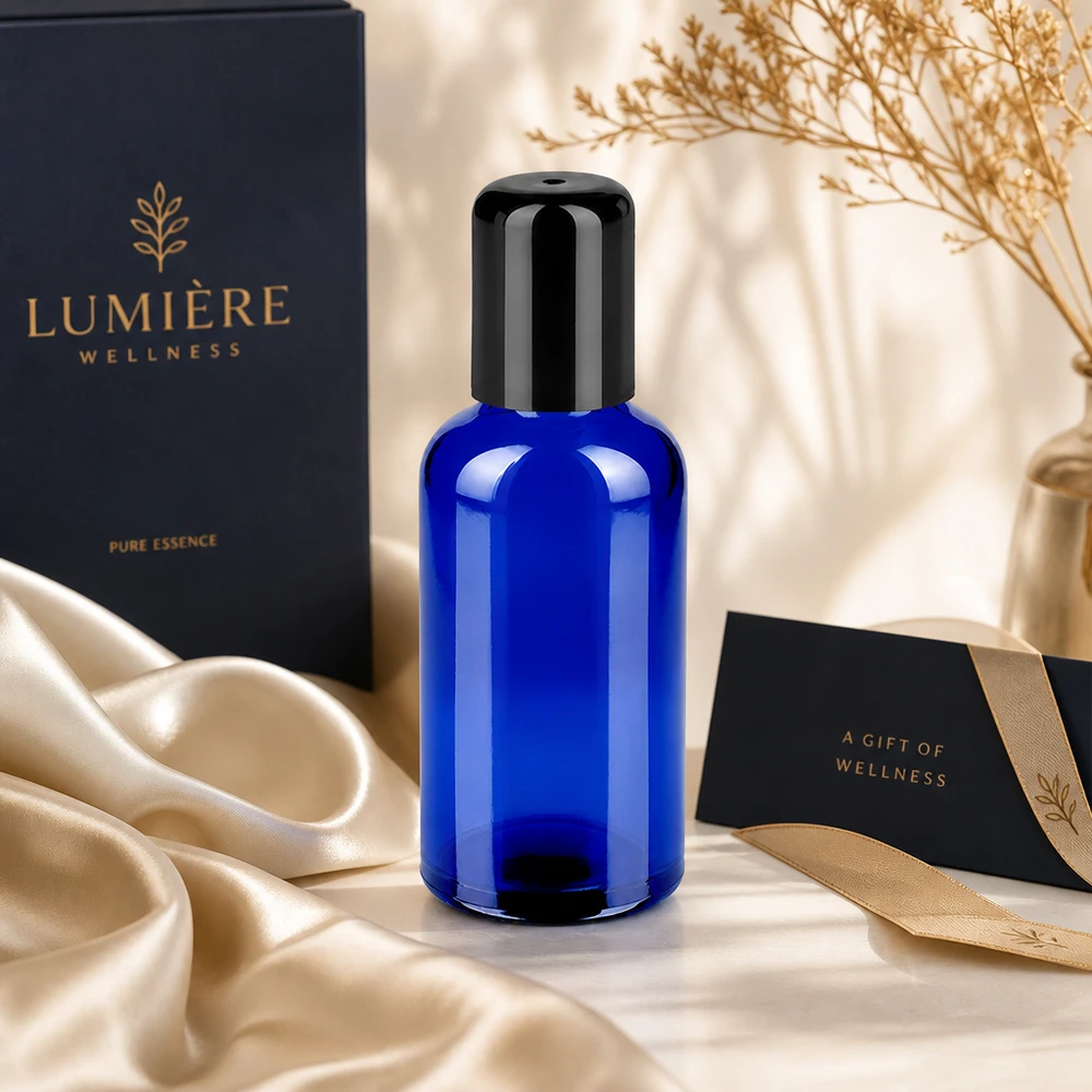 Butelka roll-on 50 ml czarna STD BlueLine UT18/50 Kompaktowa butelka roll-on STD BlueLine UT18/50 o pojemności 50 ml jest idealna do mobilnej aromaterapii i odnowy biologicznej.