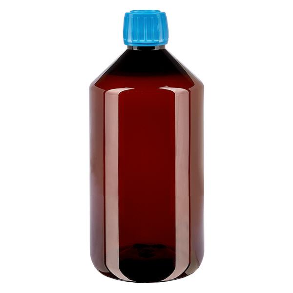 Butelka PET 750 ml z niebieską nakrętką OV Butelka PET 750 ml z niebieską nakrętką OV