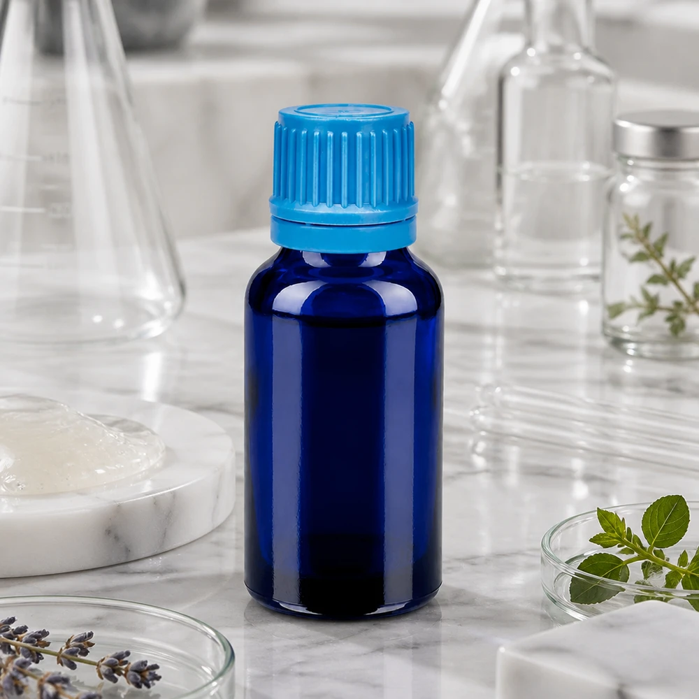 Profesjonalna butelka BlueLine 20 ml do zastosowań laboratoryjnych z precyzyjnym gwintem 11 mm