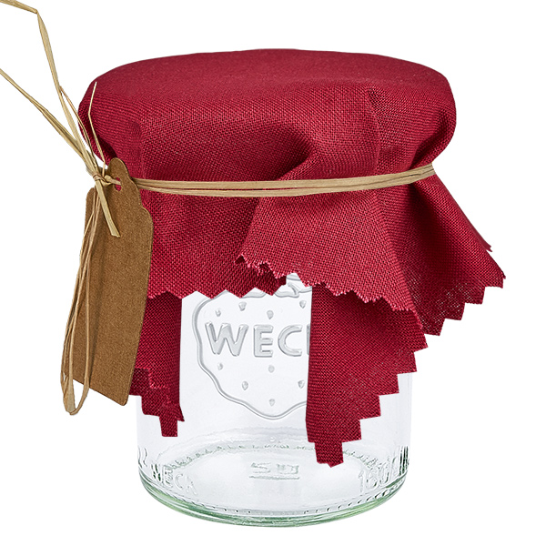 Serwetka z tkaniny w kolorze bordowym, kwadratowa, 15 cm