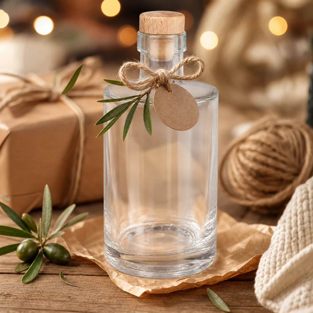 Butelka szklana 350 ml Galileo z drewnianym korkiem UNiTWIST®