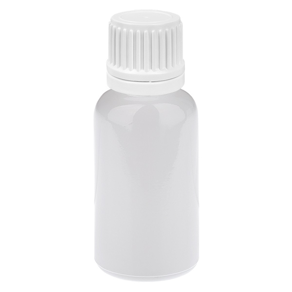 Butelka z zakraplaczem 20 ml, 0,7 mm, biała, nakrętka zabezpieczająca przed otwarciem przez dzieci WhiteLine UT18/20 Butelka z zakraplaczem 20 ml, 0,7 mm, biała, nakrętka zabezpieczająca przed otwarciem przez dzieci WhiteLine UT18/20