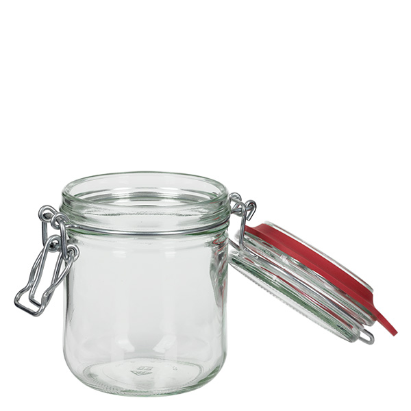 S&#322;oik do przechowywania o pojemno&#347;ci 400 ml z uchyln&#261; pokrywk&#261; UNiTWIST. Kompletny s&#322;oik z gumowym pier&#347;cieniem w rozmiarze RR82.