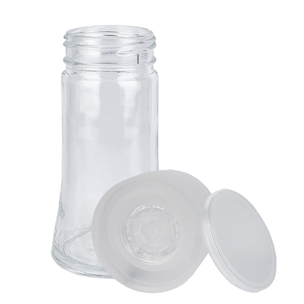 Słoik na sól/przyprawy 95 ml z młynkiem Vario, biały Słoik na sól/przyprawy 95 ml z młynkiem Vario, biały