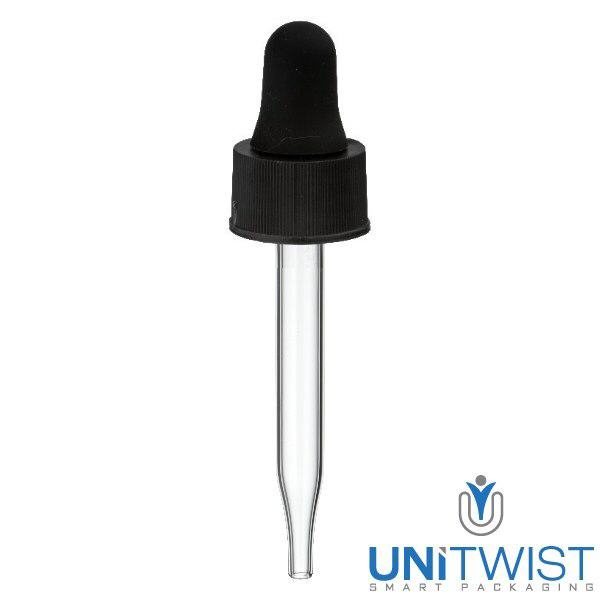 Szklany zakraplacz czarny UT13/5 UNiTWIST Szklany zakraplacz czarny UT13/5 UNiTWIST