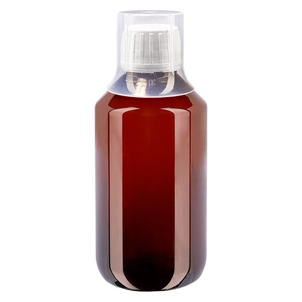 Butelka PET 200ml z białą nakrętką OV + kubek Butelka PET 200ml z białą nakrętką OV + kubek