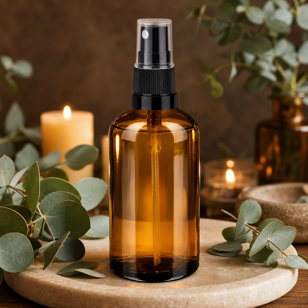 100 ml butelka ze spryskiwaczem czarna/przezroczysta STD BrownLine UT18/100 Przezroczysta butelka z rozpylaczem BrownLine 100 ml z czarną pompką do profesjonalnego dozowania