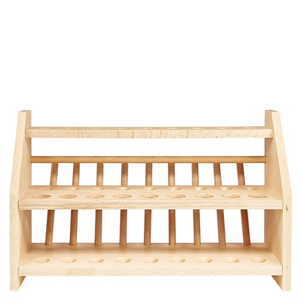 Stojaki na prob&#243;wki wykonane z drewna, do s&#322;oik&#243;w o &#347;rednicy do ok. 18 mm, na 18 s&#322;oik&#243;w, z 9 pr&#281;tami