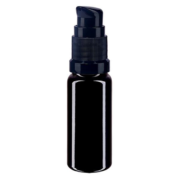 Butelka apteczna viol. 10ml zakrętka z pompką czarna St Butelka apteczna viol. 10ml zakrętka z pompką czarna St