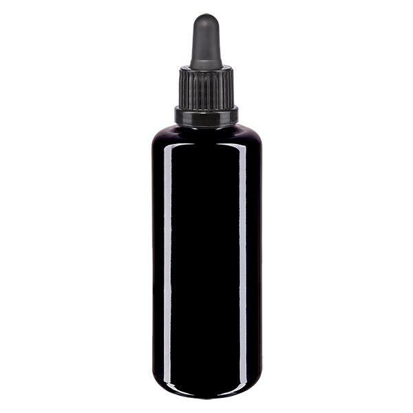 Butelka apteczna viol. 50ml pipeta czarna OV Butelka apteczna viol. 50ml pipeta czarna OV