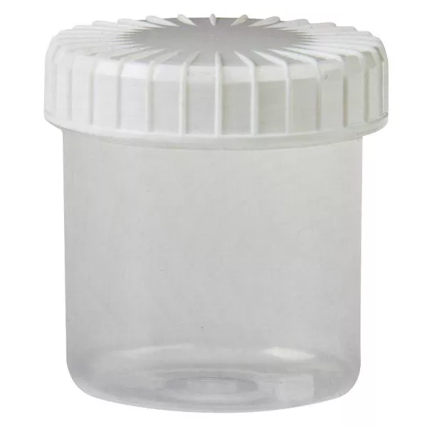 Przezroczysty zakręcany słoik 75 ml z rowkowaną wersją. Przezroczysty zakręcany słoik 75 ml z rowkowaną wersją.