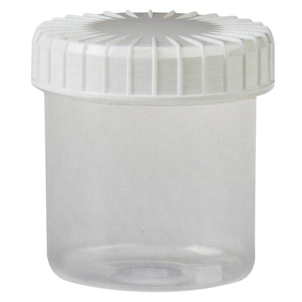 Przezroczysty zakręcany słoik 75 ml z rowkowaną wersją. Przezroczysty zakręcany słoik 75 ml z rowkowaną wersją.