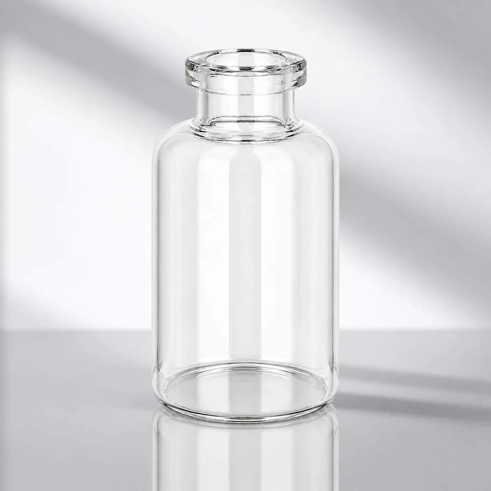 Butelka iniekcyjna z przezroczystego szkła 30 ml Sterile Glasflasche 30ml für Pharmaindustrie mit gleichmäßiger Wandstärke und rundem Boden