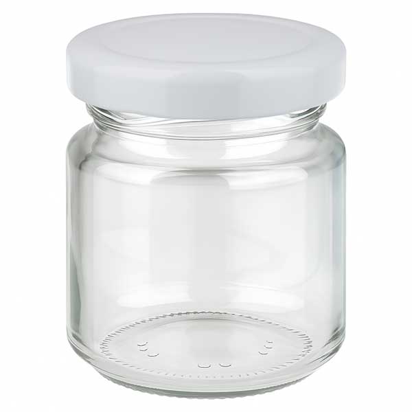 53 ml okrągły pojemnik szklany z pokrywką BasicSeal, biały UNiTWIST