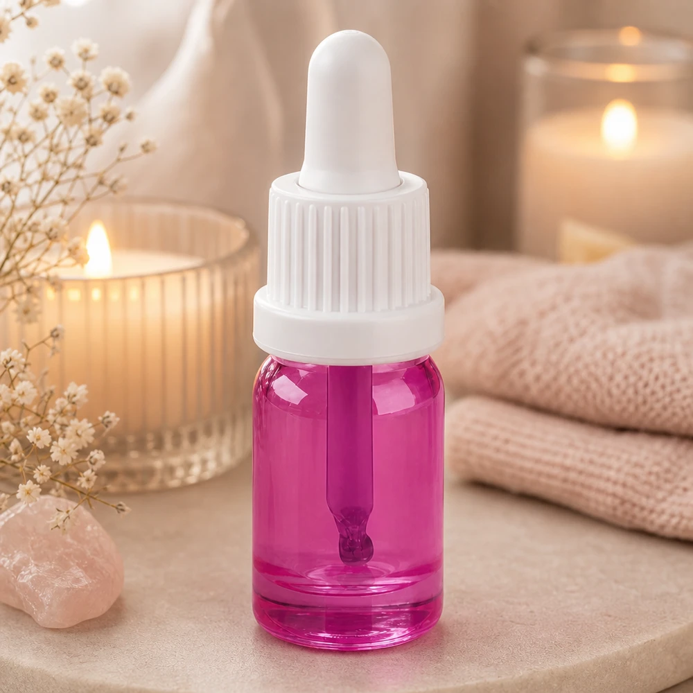 Butelka z pipetą 5ml biała oryginalna zakrętka PurpleLine UT18/5 Kompaktowa butelka pipety o pojemności 5 ml z antypoślizgową białą zakrętką do użytku mobilnego