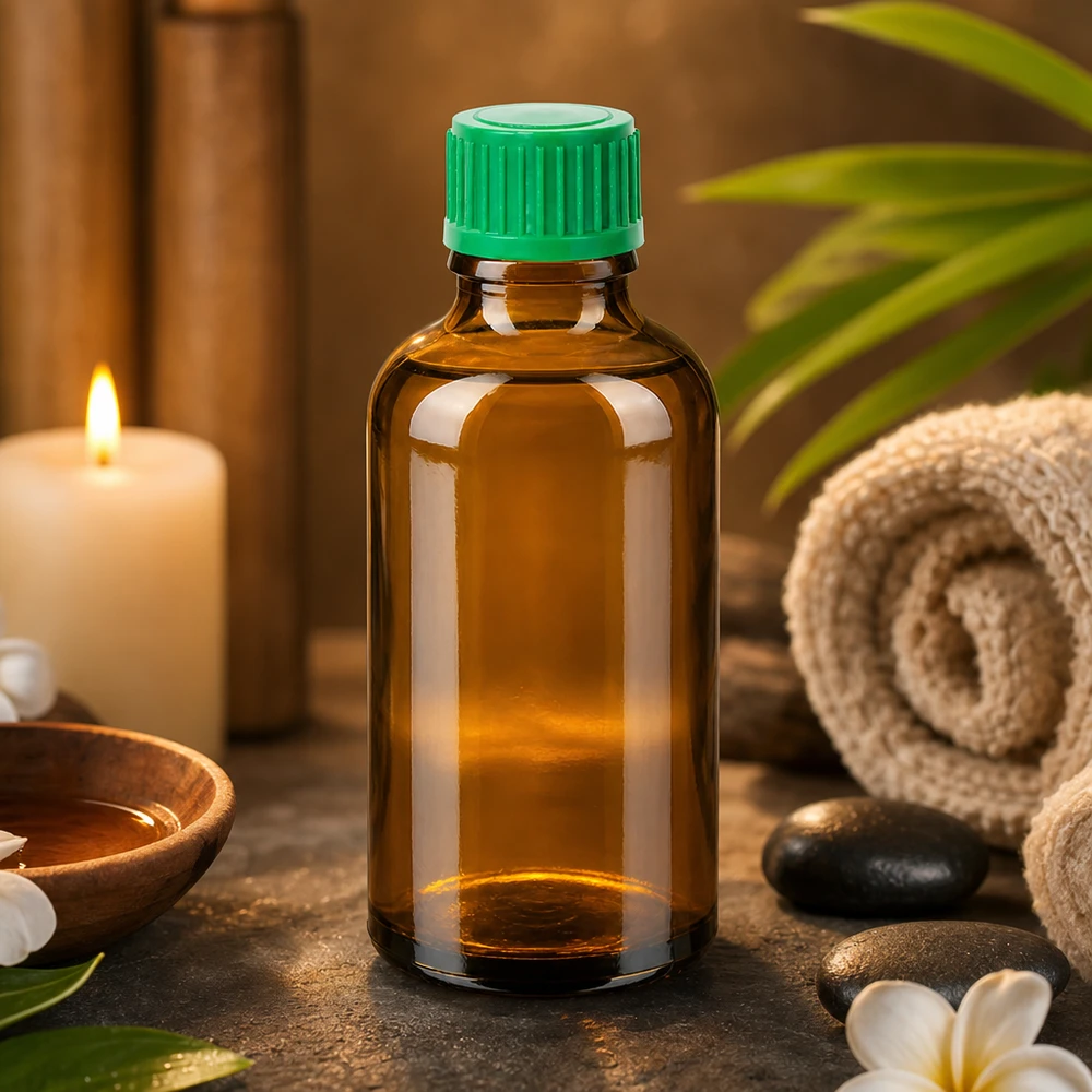 50 ml szklana butelka z zakraplaczem idealna do aromaterapii i zastosowań wellness