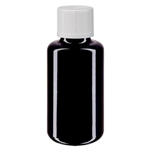 Butelka apteczna viol. 30ml zakraplacz biały KiSi St Butelka apteczna viol. 30ml zakraplacz biały KiSi St