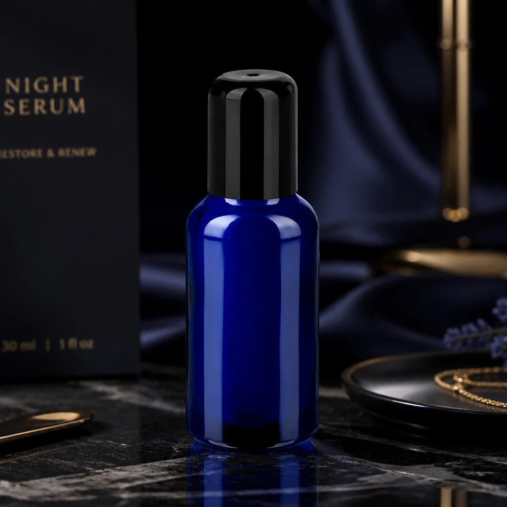 Butelka roll-on 30 ml czarna STD BlueLine UT18/30 30 ml butelka roll-on BlueLine UT18/30 z praktycznym aplikatorem kulkowym do precyzyjnej aplikacji