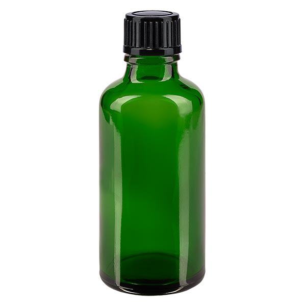 Butelka apteczna zielona 50ml zakrętka czarna szt. Butelka apteczna zielona 50ml zakrętka czarna szt.