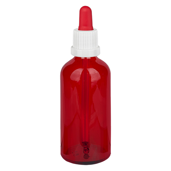 Butelka z pipetą 100 ml biała/czerwona OV RedLine UT18/100 Butelka z pipetą 100 ml biała/czerwona OV RedLine UT18/100