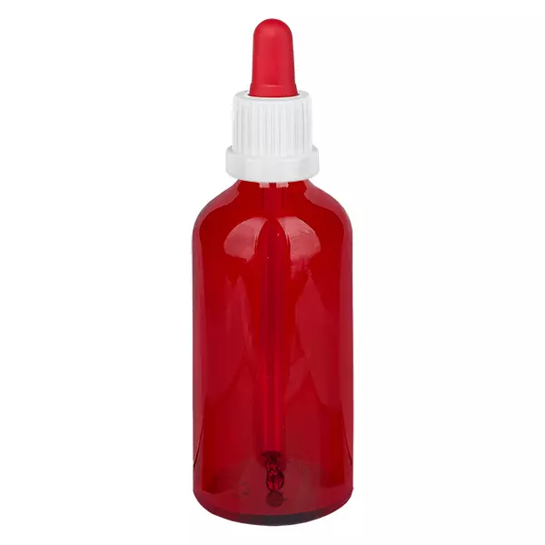 Butelka z pipetą 100 ml biała/czerwona OV RedLine UT18/100 Butelka z pipetą 100 ml biała/czerwona OV RedLine UT18/100