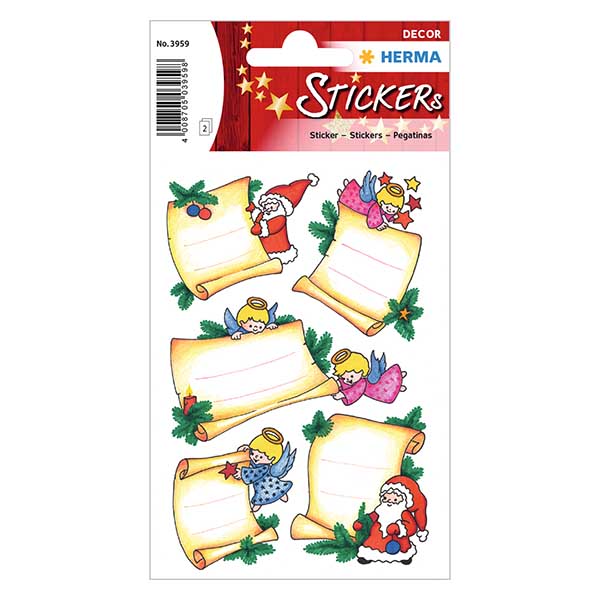 Świąteczne naklejki z literami (10 naklejek z brokatem) | 3 arkusze = 10 papierowych naklejek Świąteczne naklejki z literami (10 naklejek z brokatem) | 3 arkusze = 10 papierowych naklejek